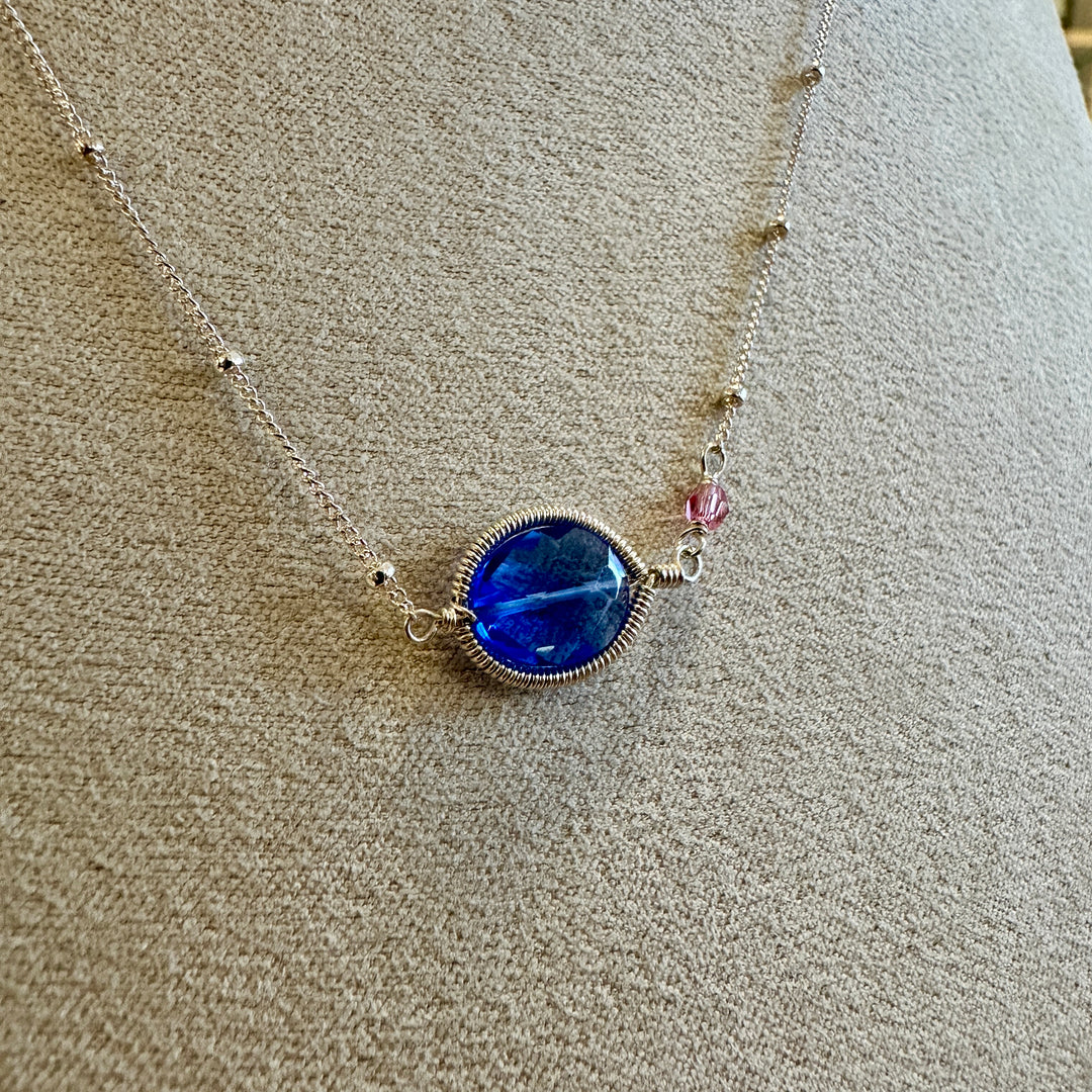 Erika Layering Necklace Blue Quartz Sterling Silver