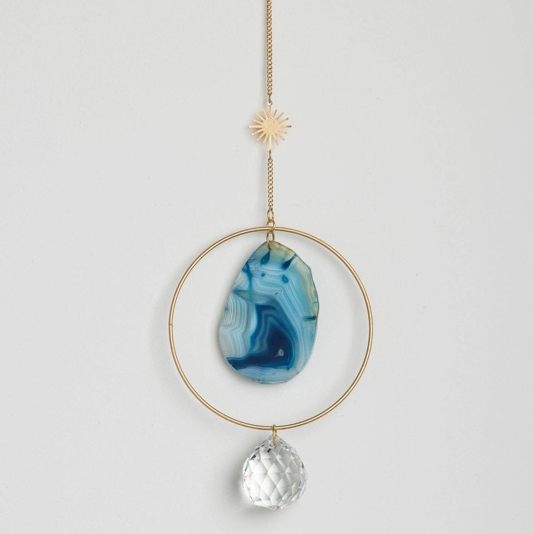 Stone Suncatcher - Sun/Blue Agate