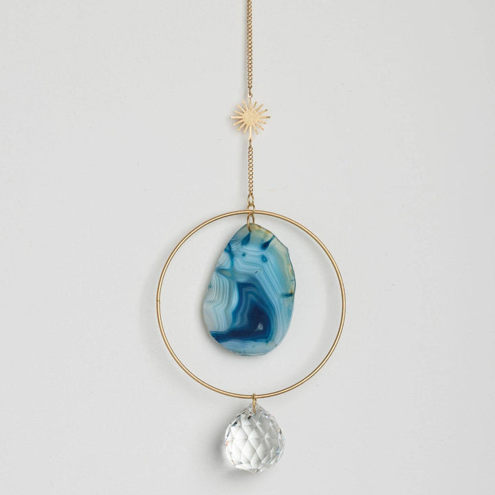 Stone Suncatcher - Sun/Blue Agate