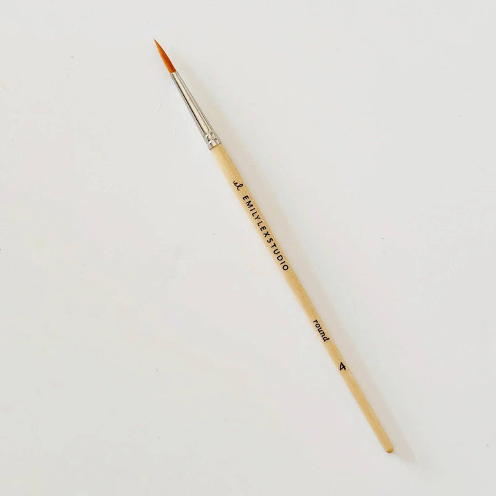 Watercolor Paintbrushes: Set of Five Wood Brushes