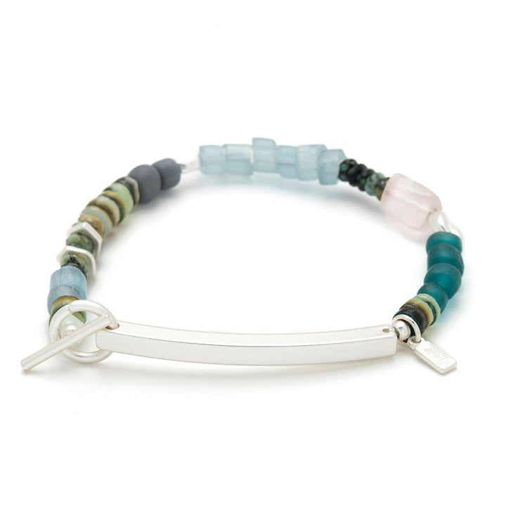 Boss B♥tch Hidden Message Bracelet Rose Quartz + Silver