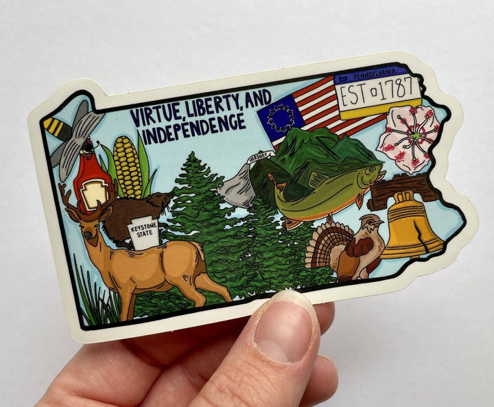 Pennsylvania Symbols Sticker