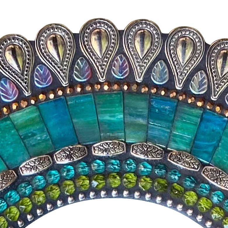 Aegean Drop Oval Mosaic Mirror
