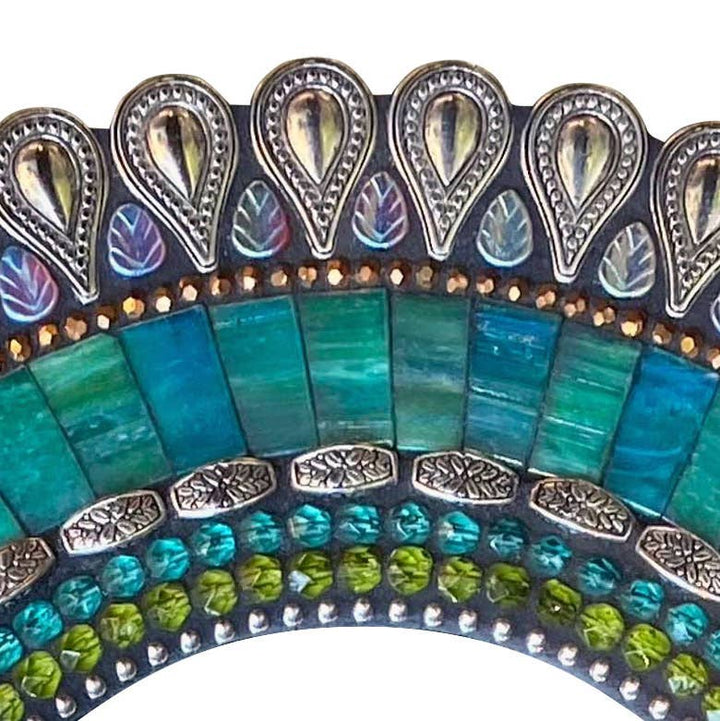 Aegean Drop Oval Mosaic Mirror