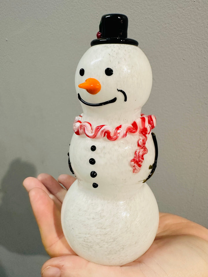 Snowman Medium Red + White Scarf
