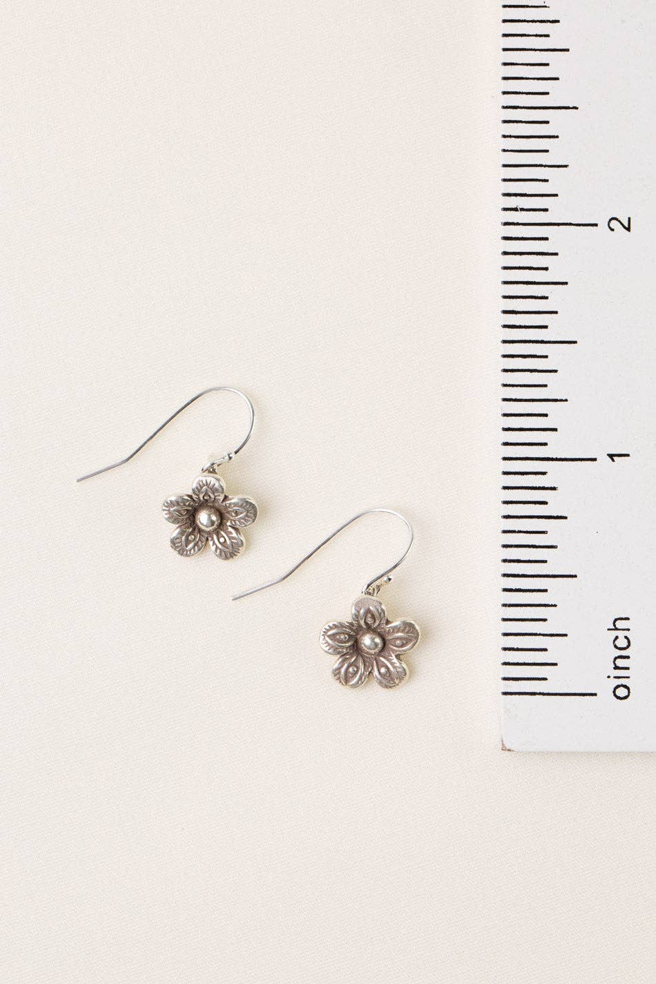 Gentle Breeze Sterling Simple Flower Earrings
