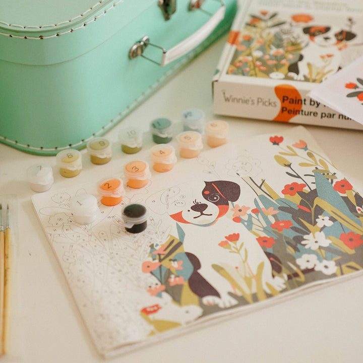 Spring Puppy Meadow Kids' Paint-by-Numbers Kit