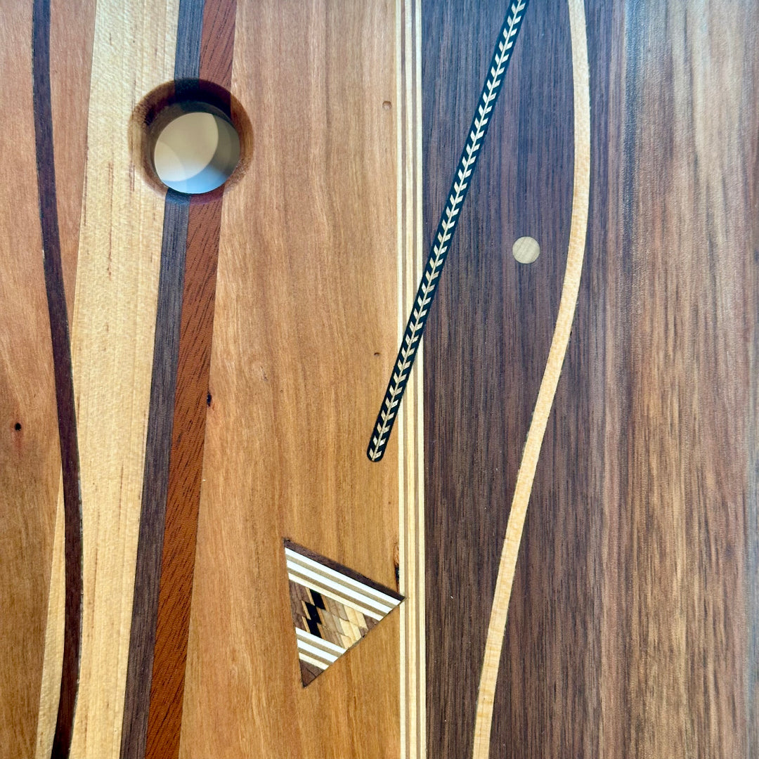 Cheese Board Large Wooden Chevron Charcuterie