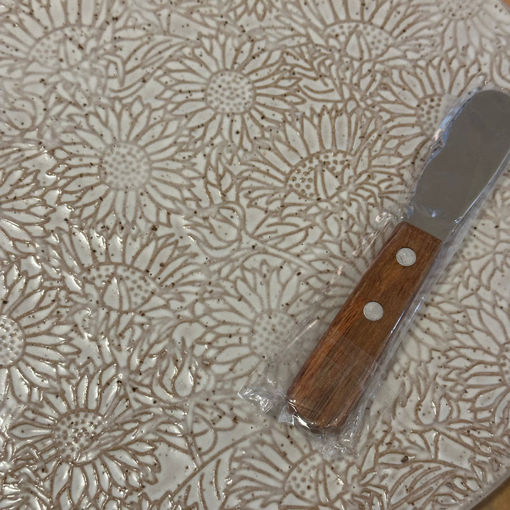 Cheese Board Round Sunflower