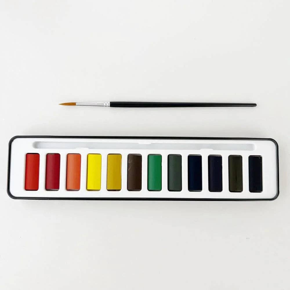 Watercolor Paint: Set of 12 Colors