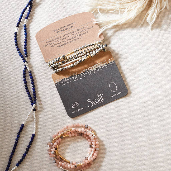 Stone Wrap: Dalmatian Jasper Gold+Silver