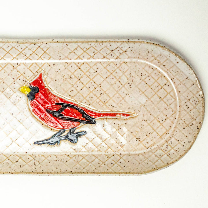 Cardinal Pattern Ceramic Platter
