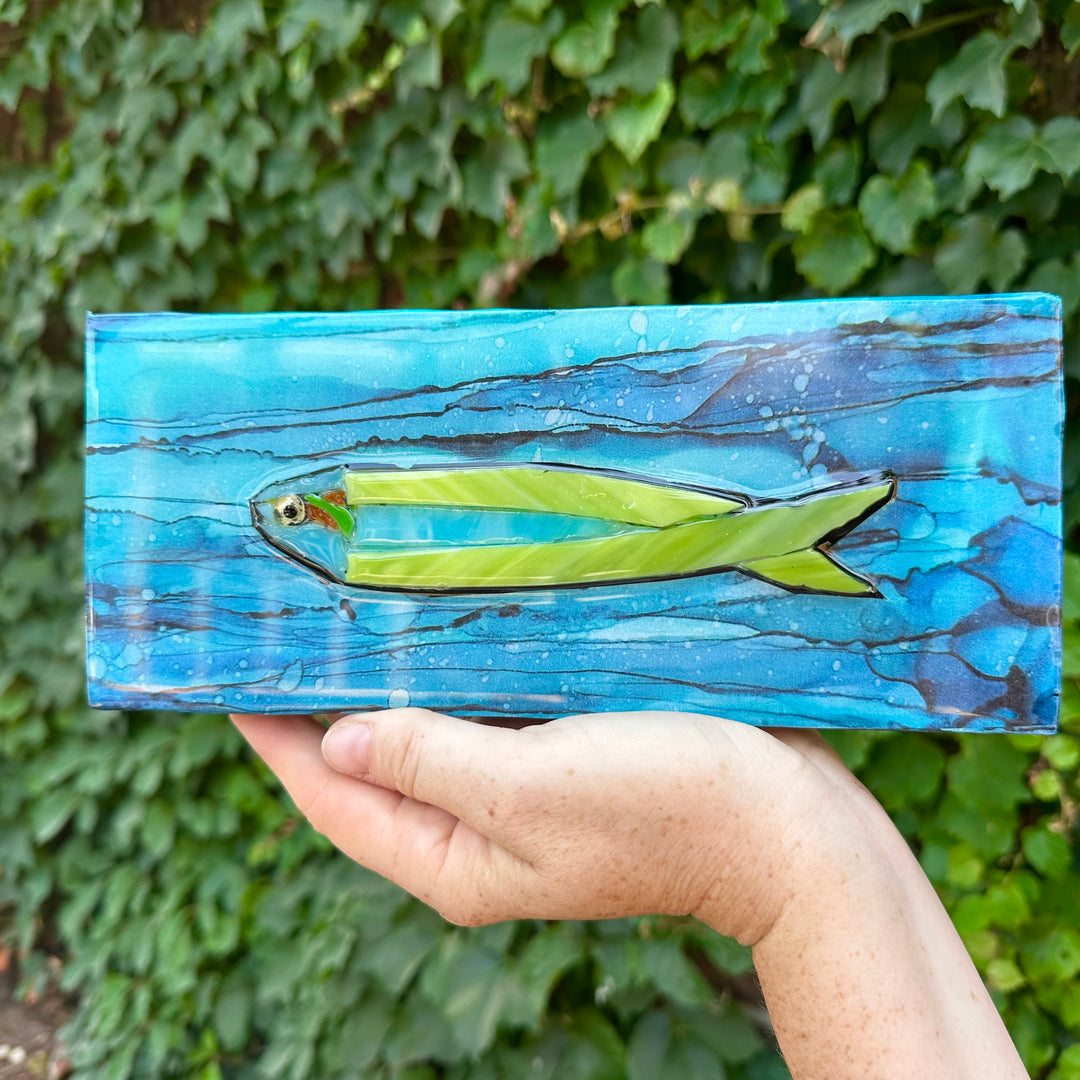 Little Green + Blue Fish Mosaic
