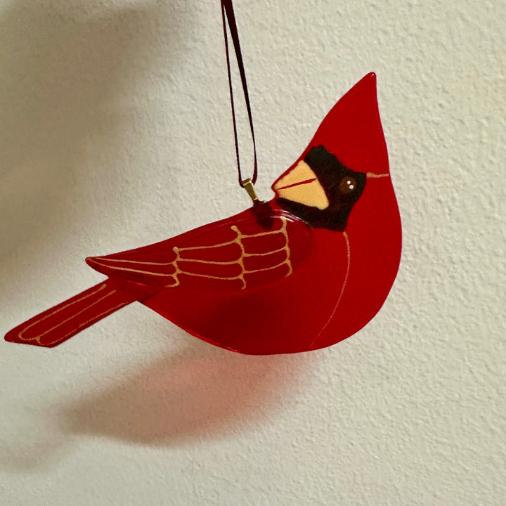 Cardinal Ornament Facing Left