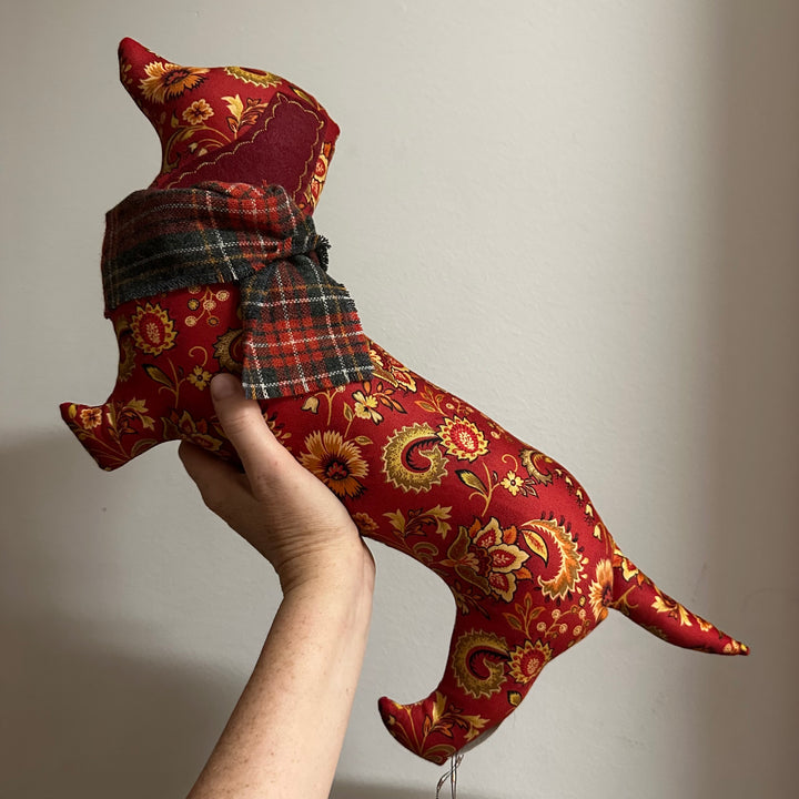 Plush Doxie - Paisley + Plaid