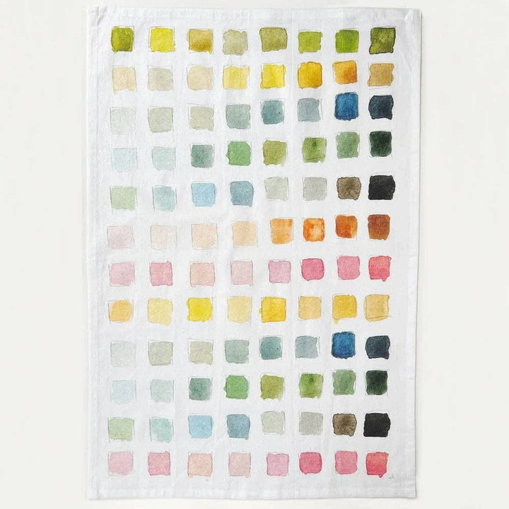Paint swatch cotton flour sack tea towel