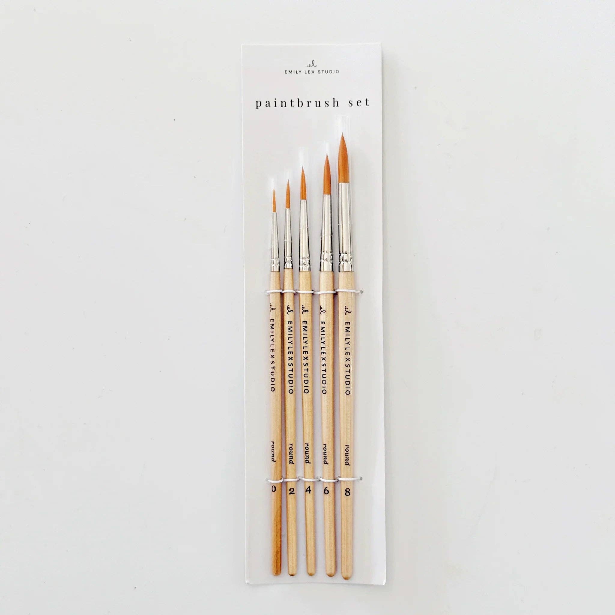 Watercolor Paintbrushes: Set of Five Wood Brushes – Glass Growers ...