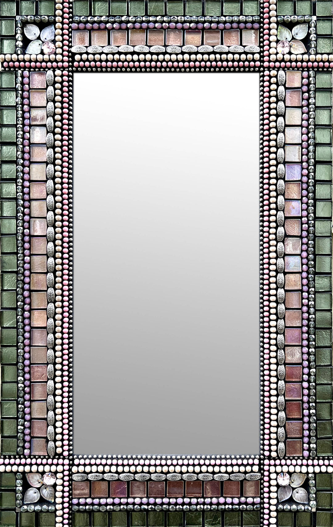 12" Square Mirror: Coral Haze
