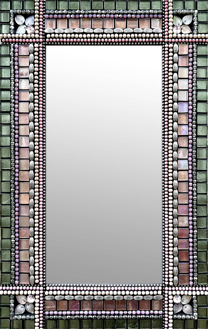 12" Square Mirror: Coral Haze