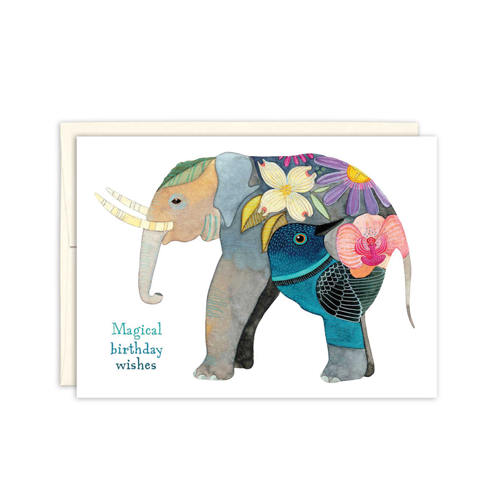 Birthday Card: Magical Wishes Elephant