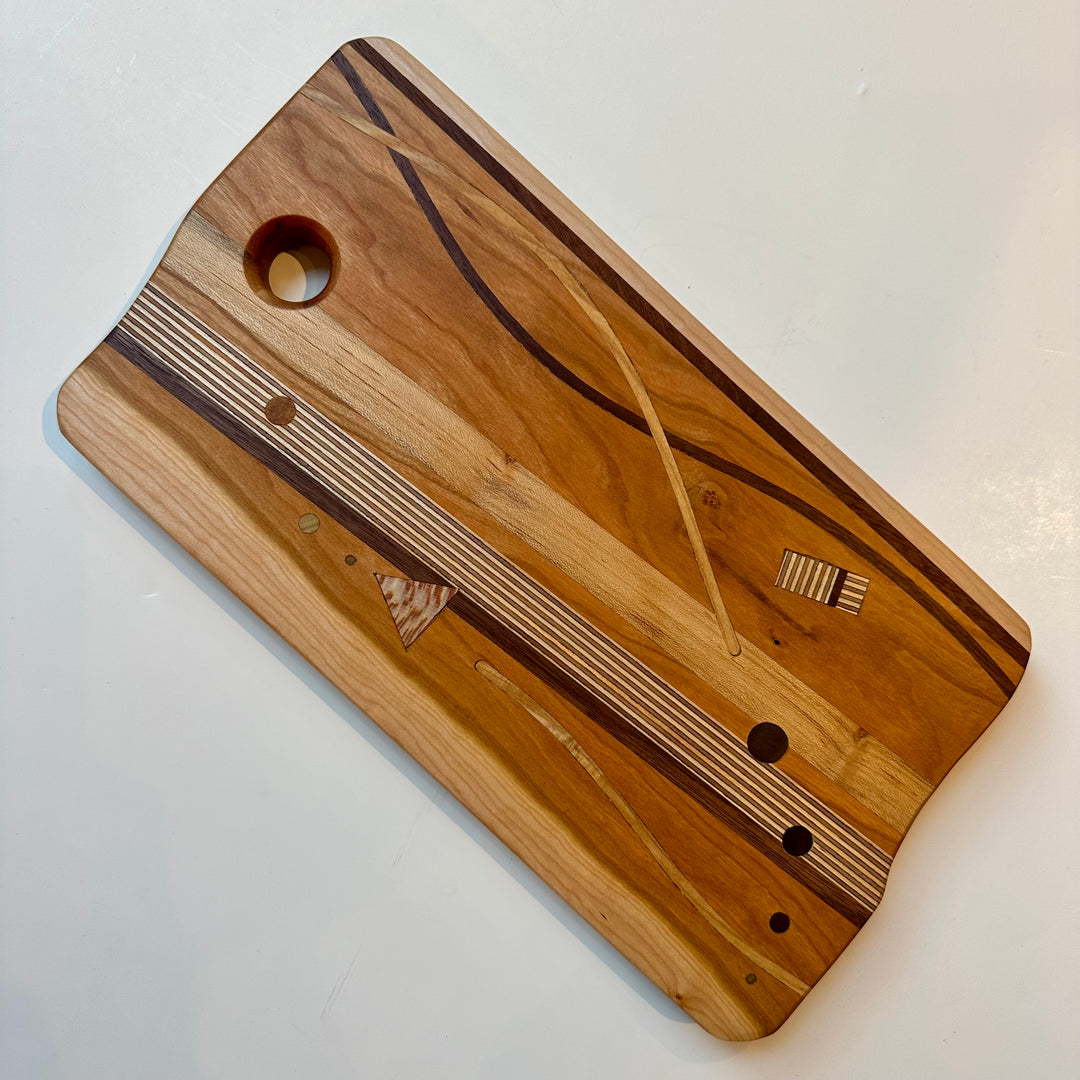 Wood Striped Cheese Board