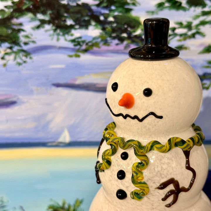 Snowman Large Green Scarf