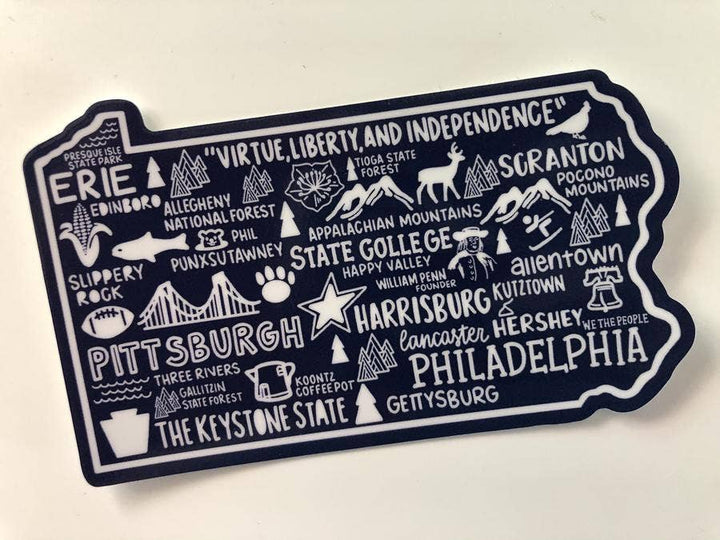 Pennsylvania Map Sticker