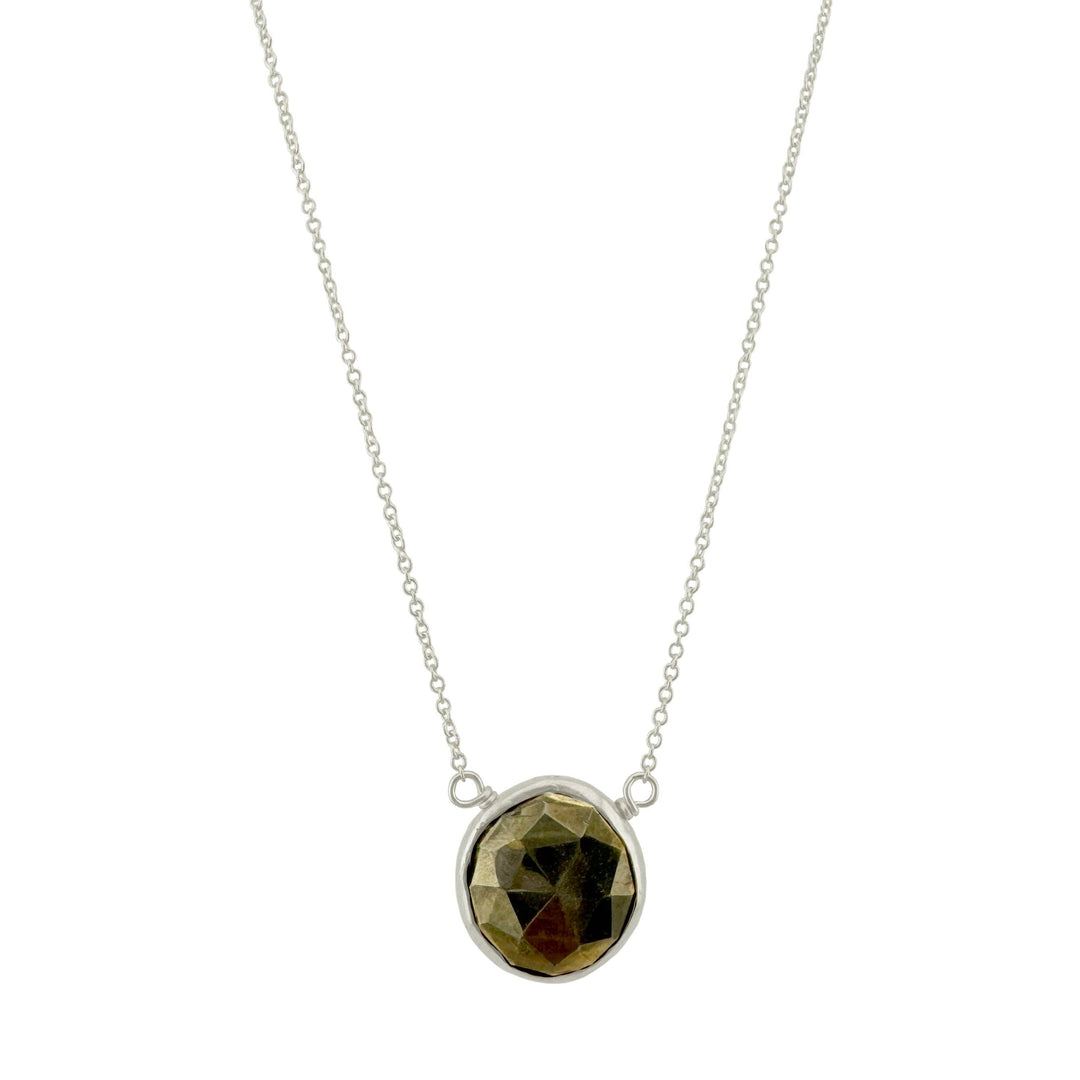 Philippa Roberts - Pyrite coin necklace: Silver
