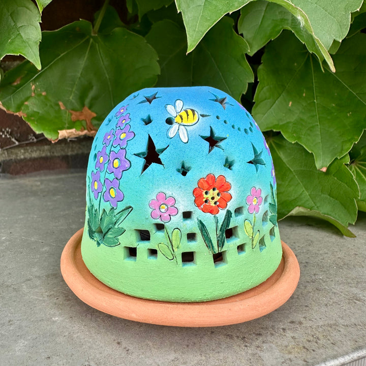 Luminary Flower Garden + Bumblebees