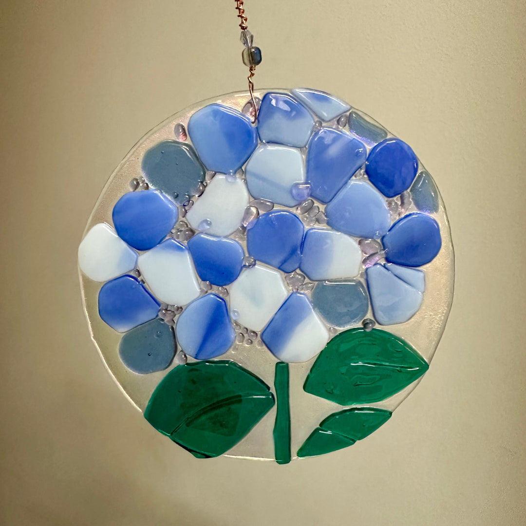 Blue Hydrangea Suncatcher