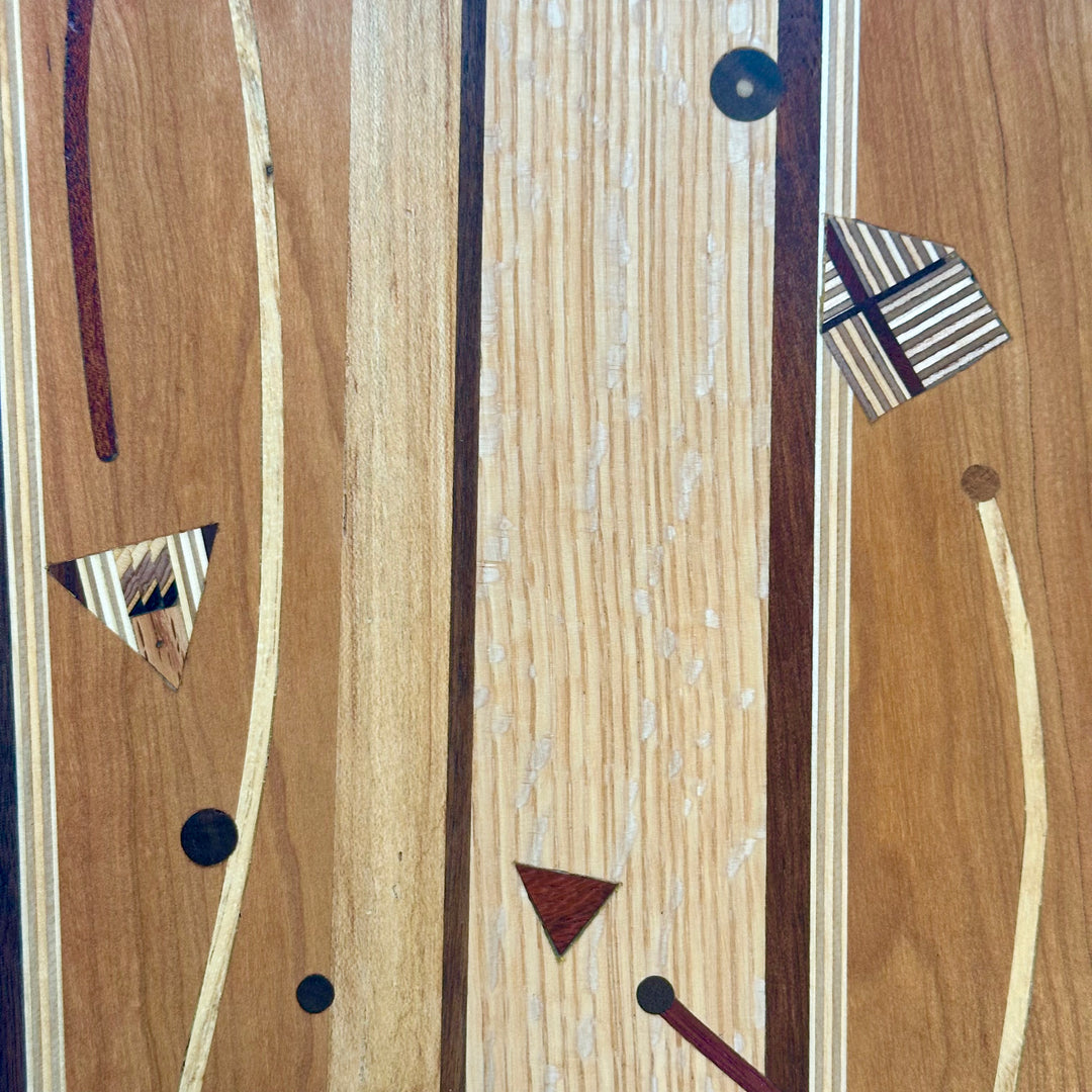Cheese Board Large Wooden House Inlay Charcuterie