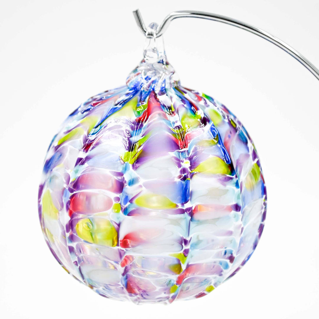 White Fruit Salad Glass Ornament