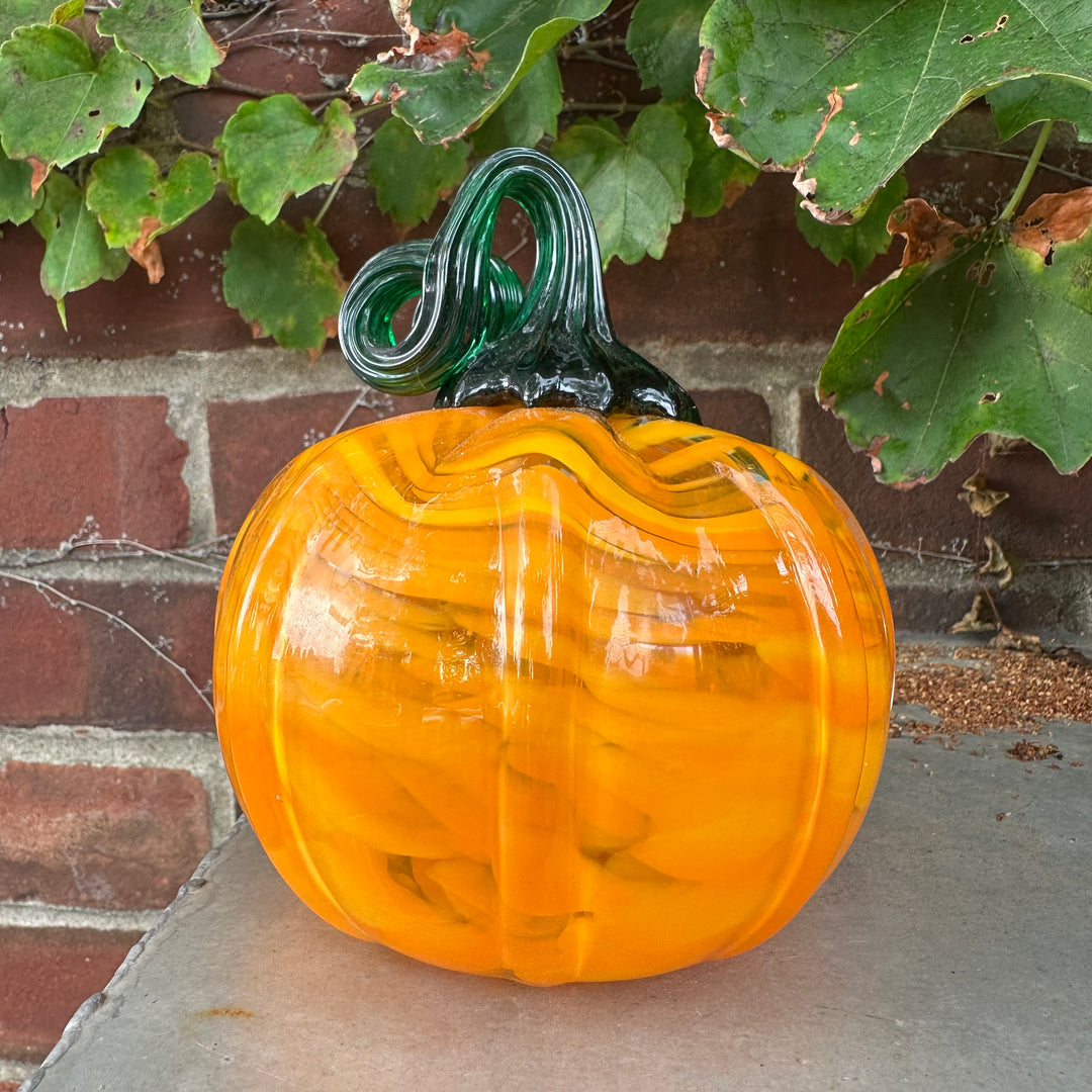 Orange Glass Pumpkin
