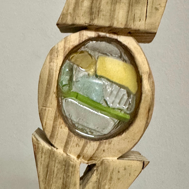 Driftwood + Beach Glass Tower of Love