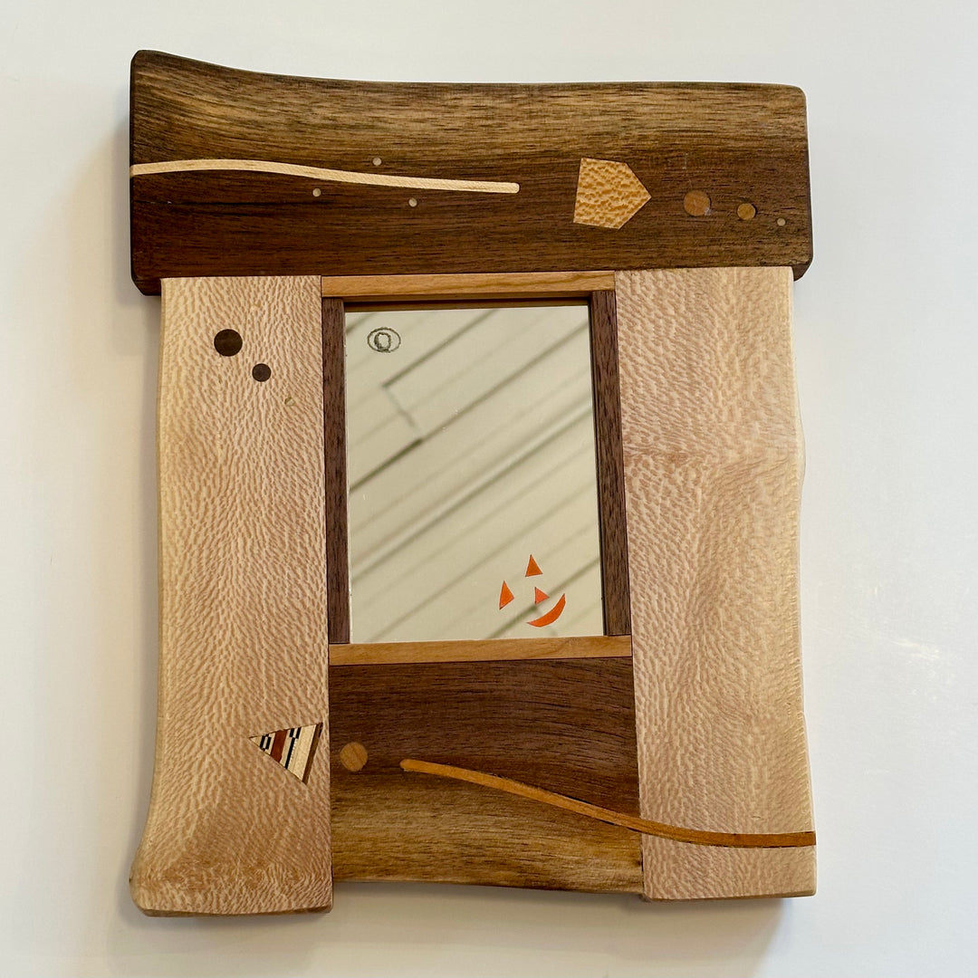 Wooden Happy Face Mirror Small