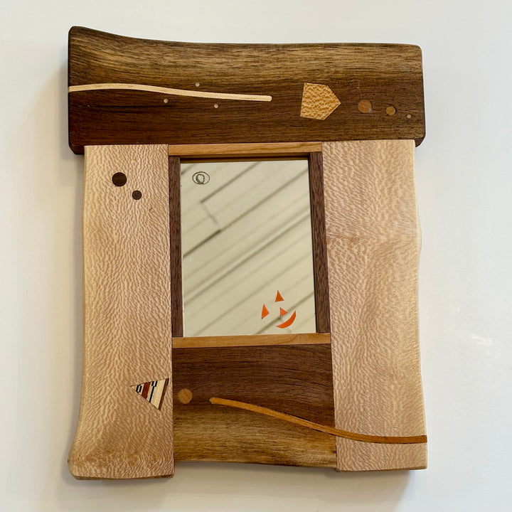 Wooden Happy Face Mirror Small