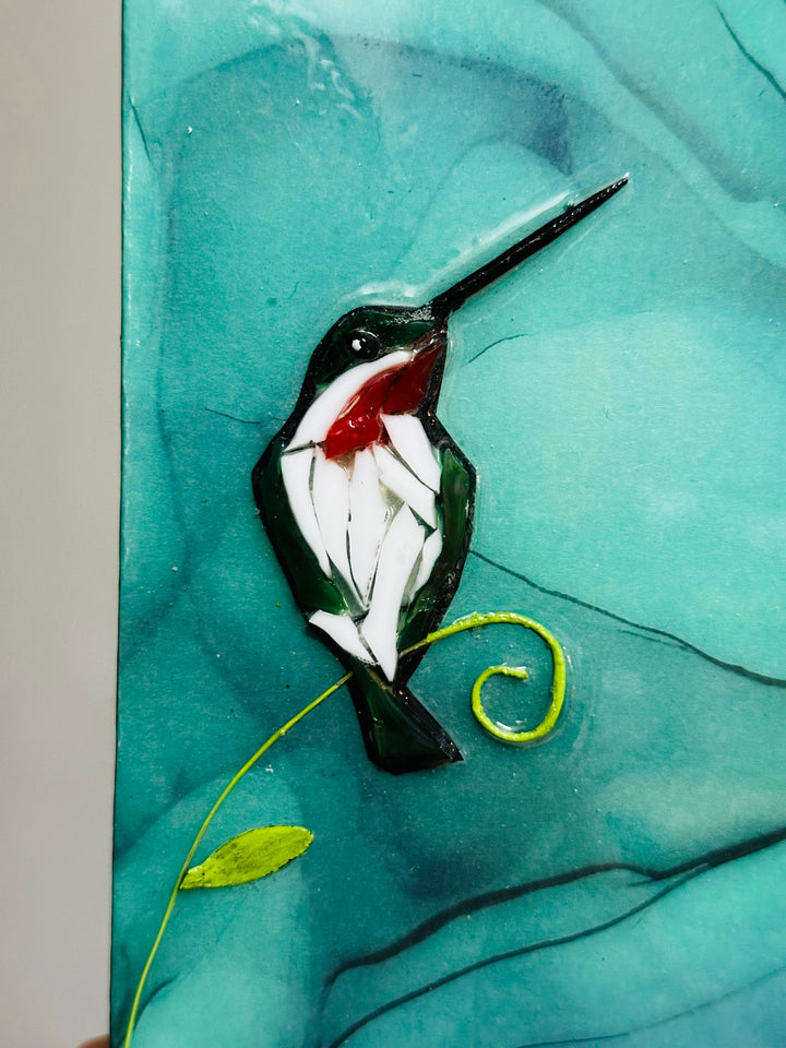 Hummingbird Mosaic Aqua