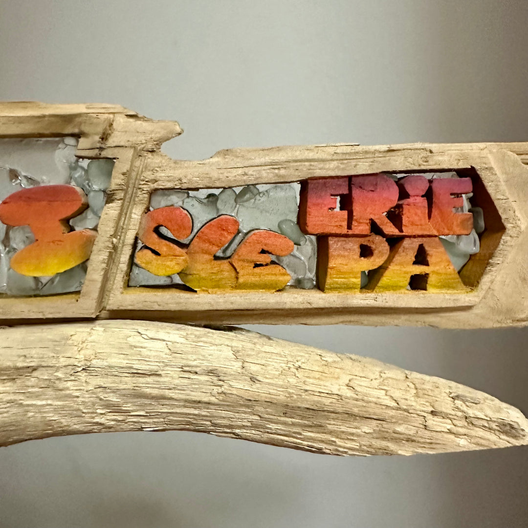 Driftwood + Beach Glass Keystone Presque Isle Erie, PA