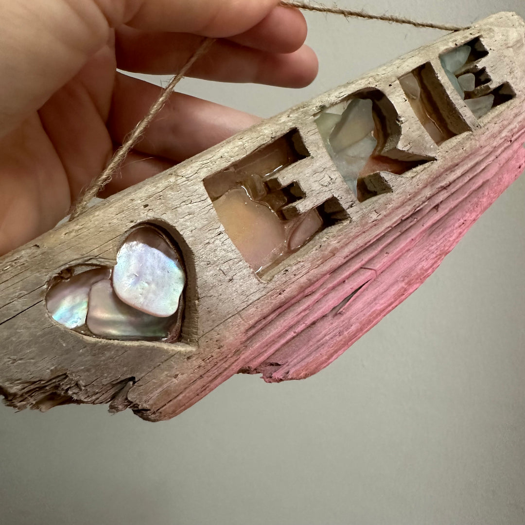 ERIE Beach Glass Hanger Pink