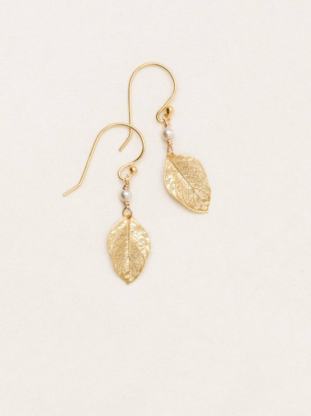 Healing Leaf Earrings Gold