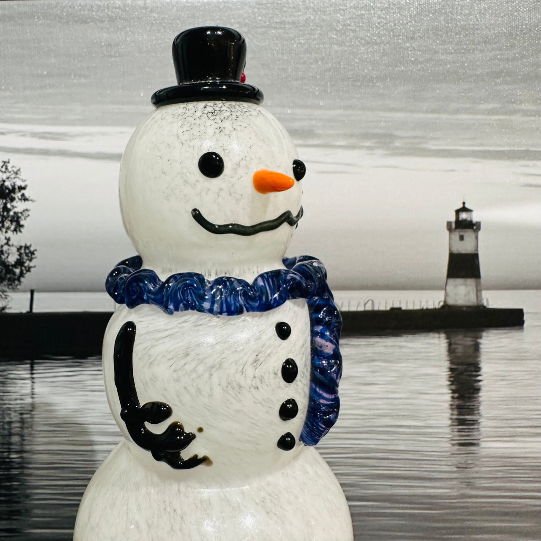 Snowman Medium Blue Scarf