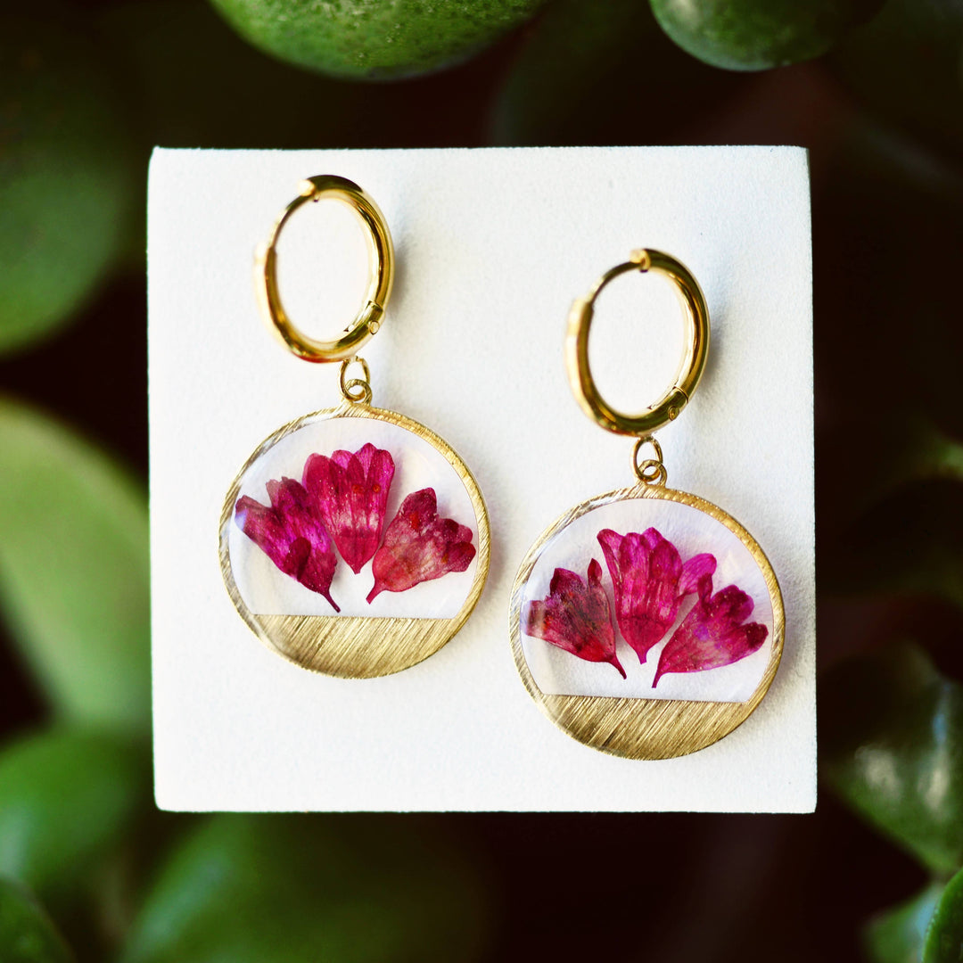 Pressed Flower Earrings