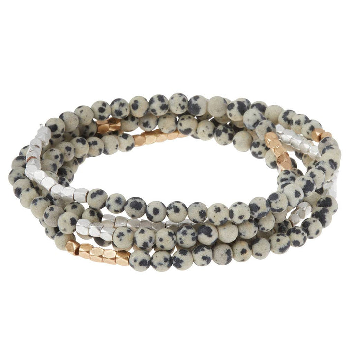 Stone Wrap: Dalmatian Jasper Gold+Silver