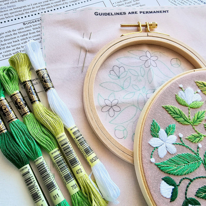 Blissful Blooms Beginner Hand Embroidery Kit