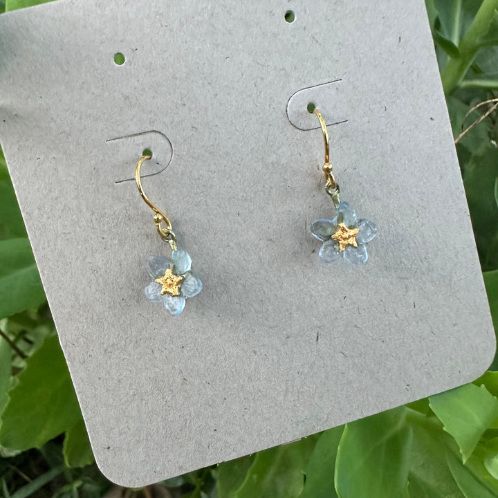 Forget Me Not Single Flower Wire Earring