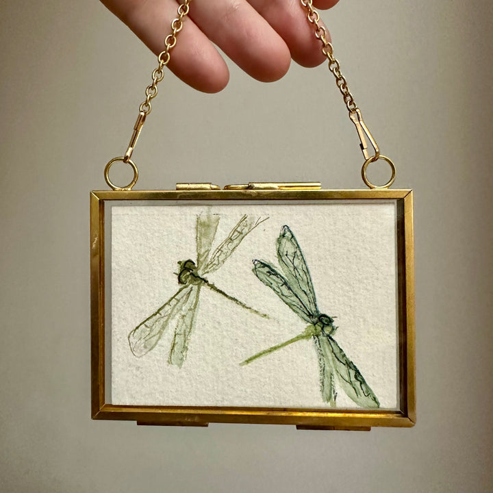 Mini Green Dragonfly Pair