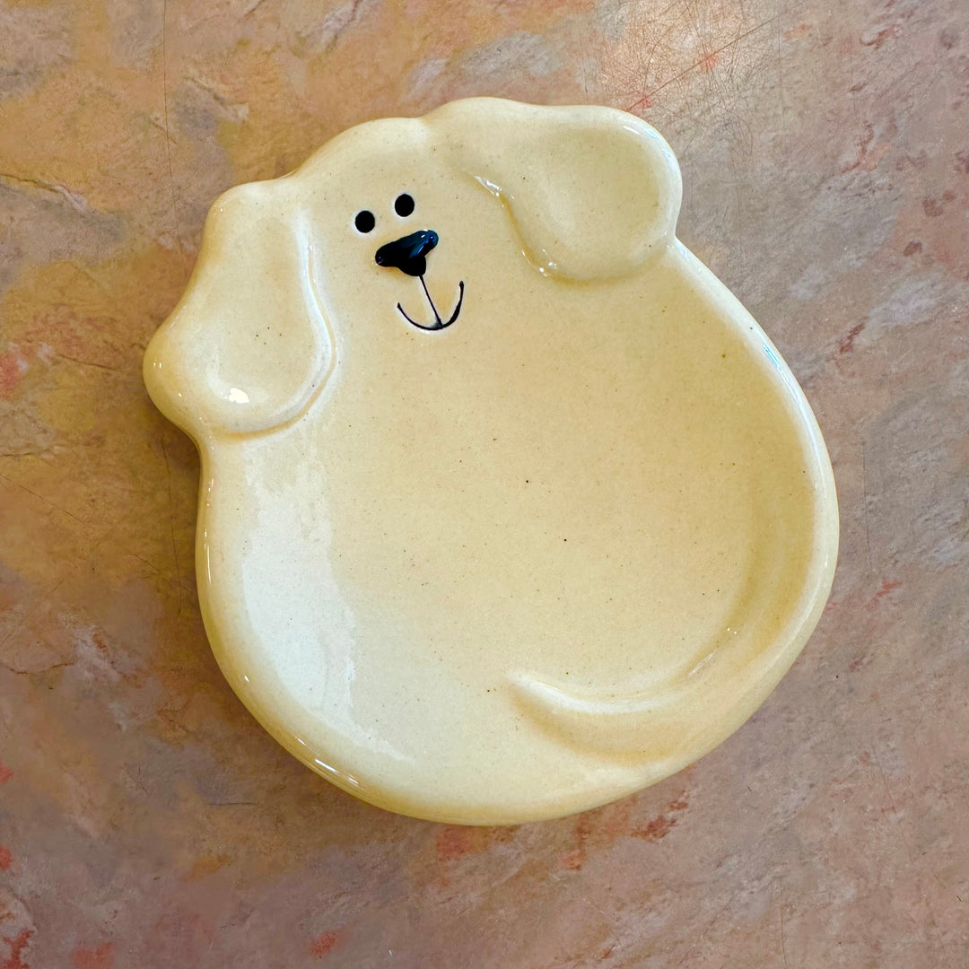 3" Yellow Dog Dish