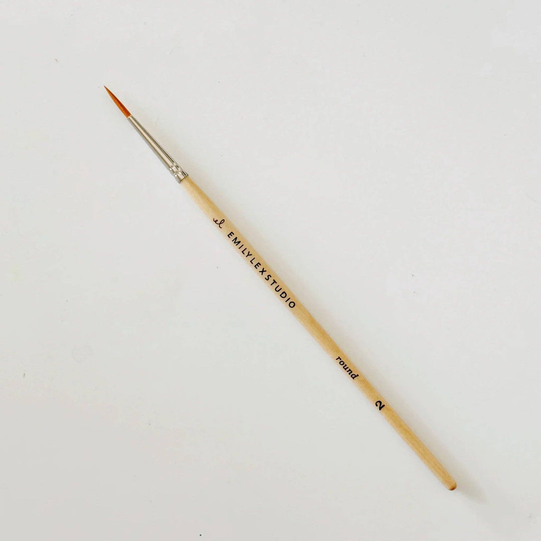 Watercolor Paintbrushes: Set of Five Wood Brushes