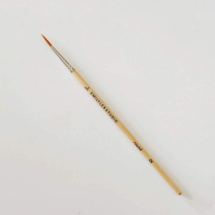 Watercolor Paintbrushes: Set of Five Wood Brushes