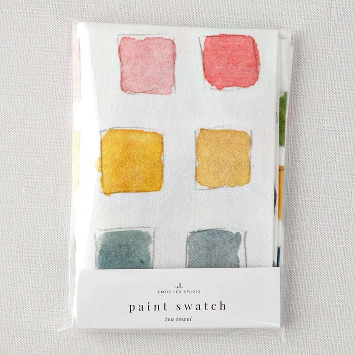 Paint swatch cotton flour sack tea towel